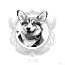 corgi tattoo design idea