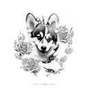 corgi tattoo design idea