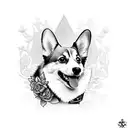 corgi tattoo design idea