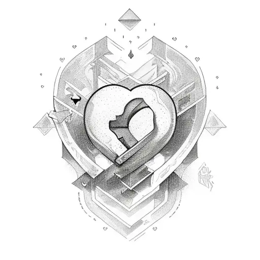 Elijah with heart in the name tattoo design idea