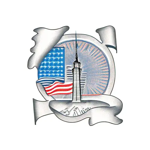 outline of new york state plus the italian flag tattoo design idea