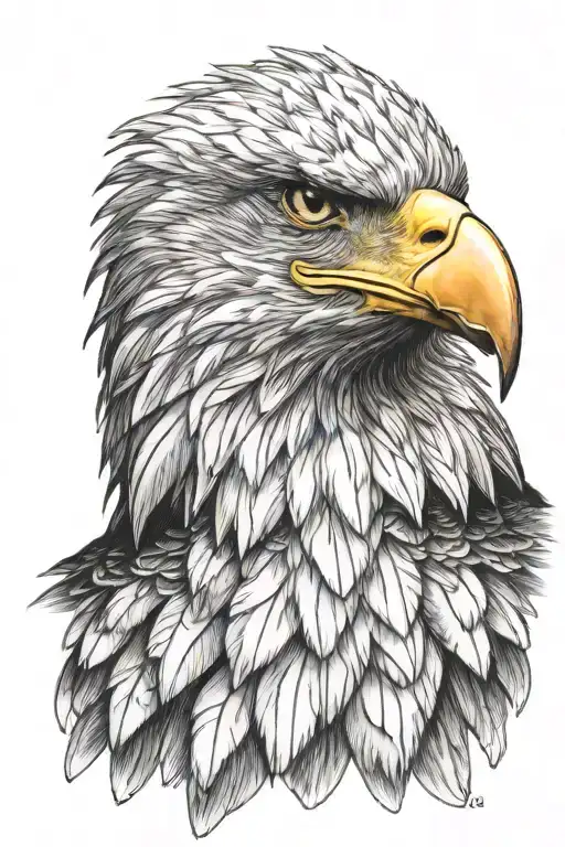 eagle head tattoo design idea