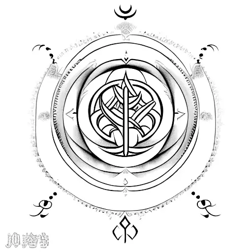 sanskrit symbol breathe tattoo design idea