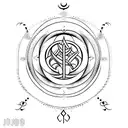 sanskrit symbol breathe tattoo design idea