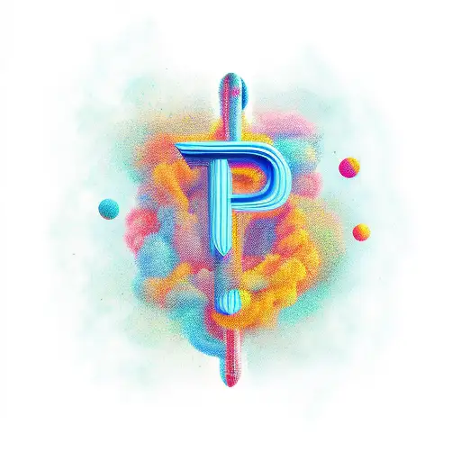 the letters P E A S tattoo design idea