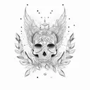 only the word "P E A S" tattoo design idea