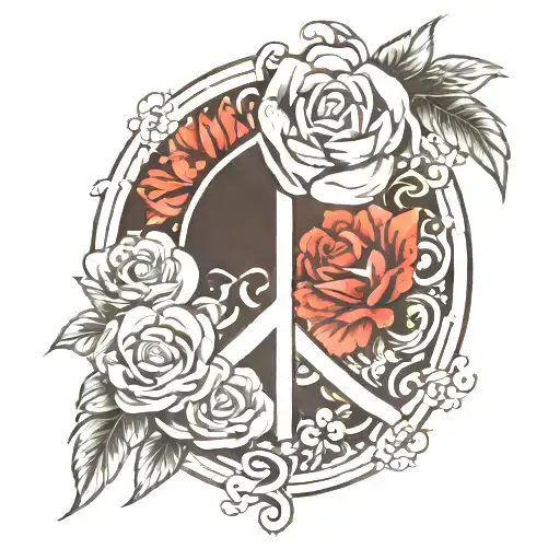 peace, tranquility and happiness tattoo design idea