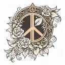peace, tranquility and happiness tattoo design idea