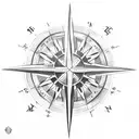cross lion compass tattoo design idea