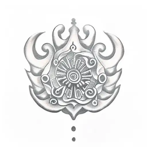 Camino scallop shell  tattoo design idea