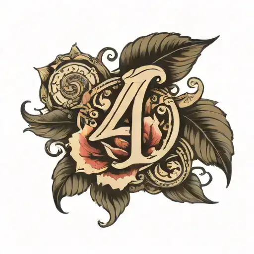 number 47 tattoo design idea
