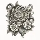 1971 + V incorporated tattoo design idea