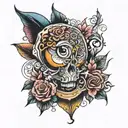 1971 + V incorporated tattoo design idea