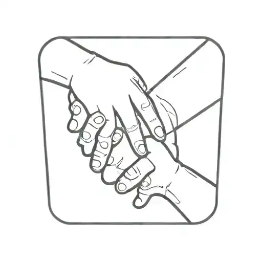 For the memory of my deceased father holding hands tattoo design idea