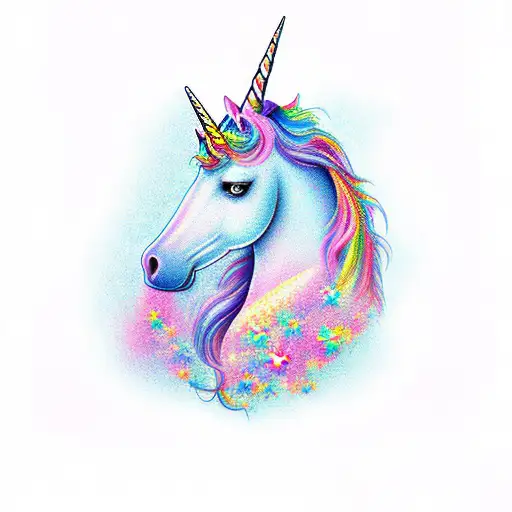 unicorn tattoo design idea