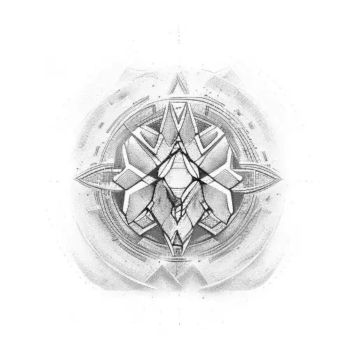 mtg red and blue symbols together tattoo design idea