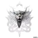 warrior princess  tattoo design idea