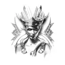 warrior princess  tattoo design idea