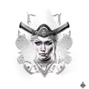 warrior princess  tattoo design idea