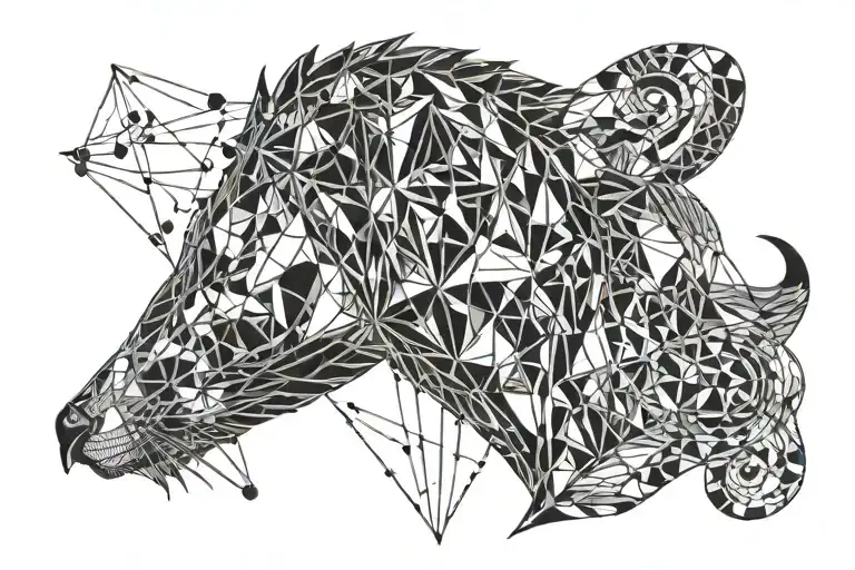 bob signe astro lion tattoo design idea