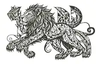 bob signe astro lion tattoo design idea