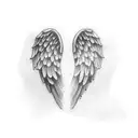 angel wings cloud potrait  tattoo design idea