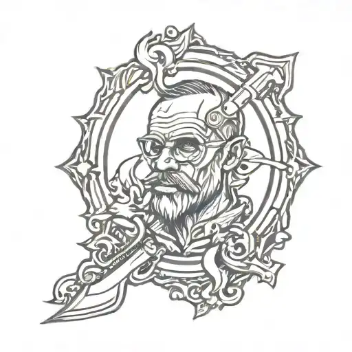 upper thigh men patch tattoo  tattoo design idea