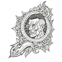 upper thigh men patch tattoo  tattoo design idea