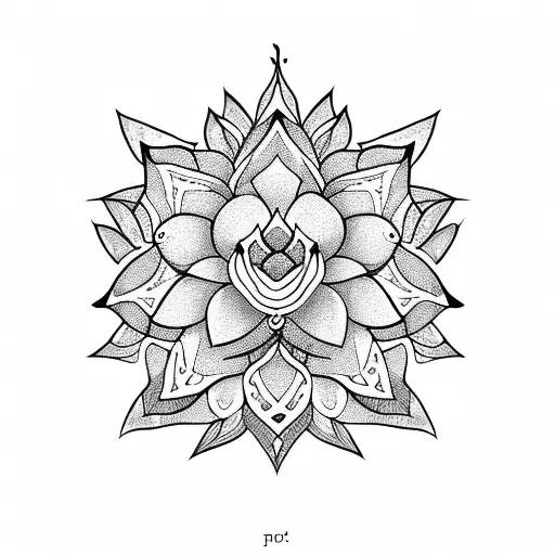 lotus flower drawing tattoo