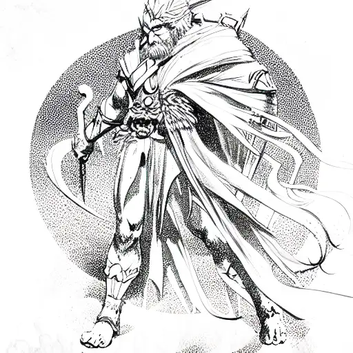 norse gods tattoo design idea