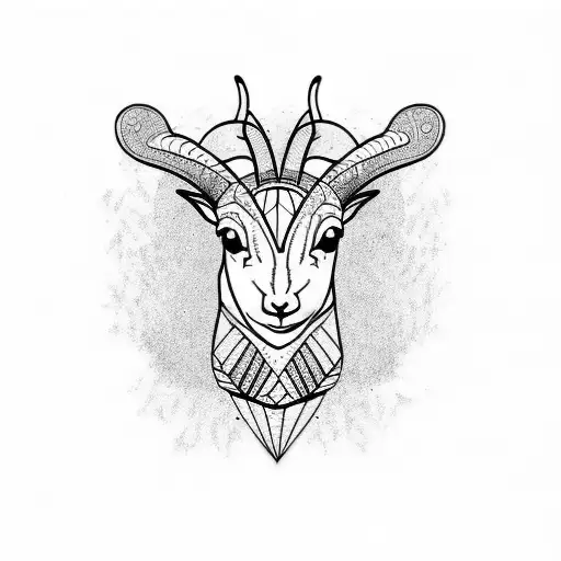 lamb dear trout tattoo design idea