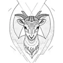 lamb dear trout tattoo design idea