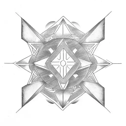 modern light sabre tattoo design idea