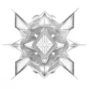 modern light sabre tattoo design idea