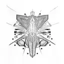 modern light sabre tattoo design idea