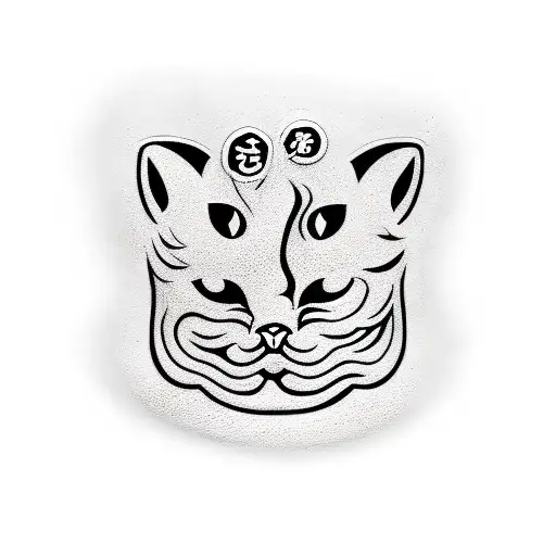 lucky cat UK Rapper  tattoo design idea