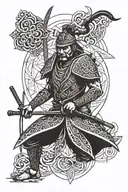 bali samurai tattoo design idea