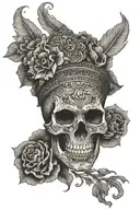 bali skull tattoo design idea