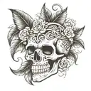 bali skull tattoo design idea