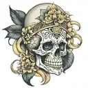 bali skull tattoo design idea