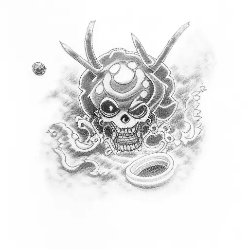 kaido from one piece tattoo design idea