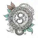 simple ouroboros tattoo design idea