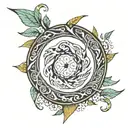 simple ouroboros tattoo design idea