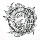 simple ouroboros tattoo design idea