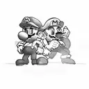 gaming mario sonic pubg  tattoo design idea