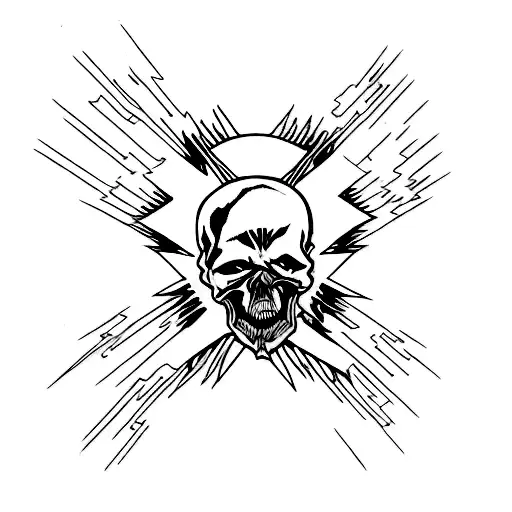 metallica album covers mixed with a hoodded skull tattoo design idea
