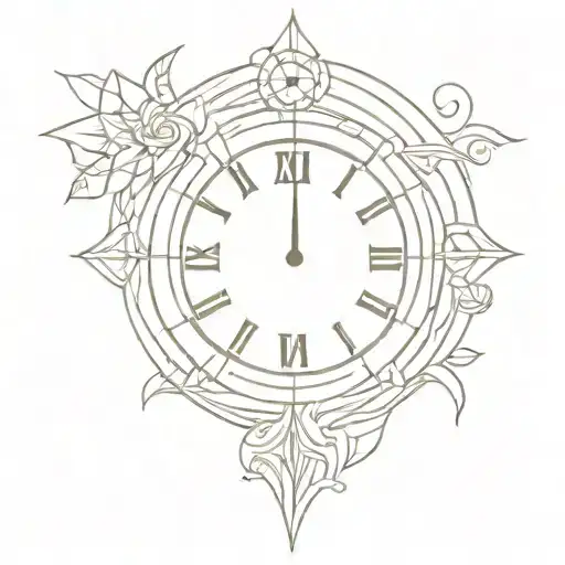 11:11 outlined, filled with a pattern   tattoo design idea