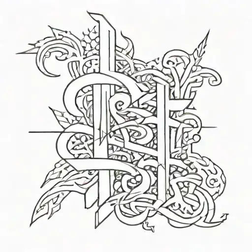 graffity styled with inscription "reverse sign" tattoo design idea