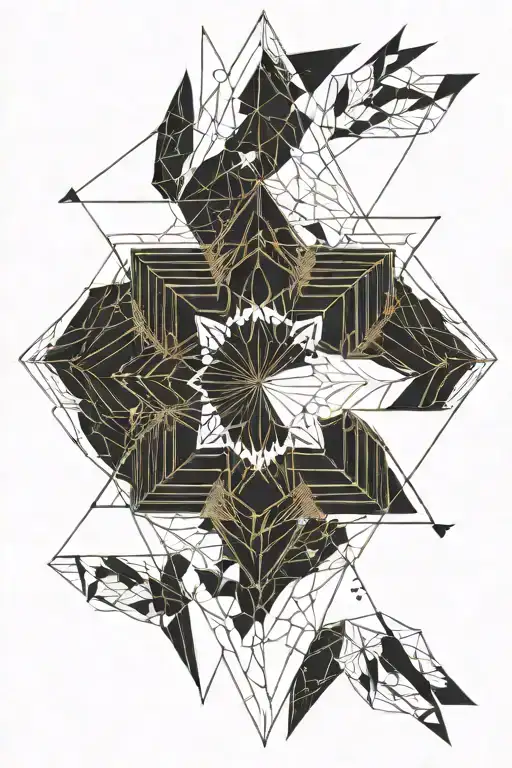 geometric mandala design tattoo design idea