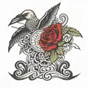stoic virtues tattoo design idea